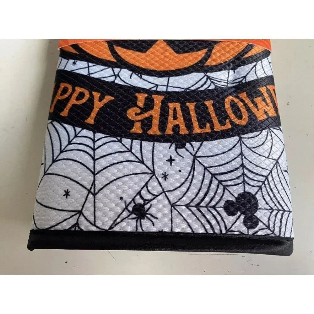 Disney Mickey‎ Mouse Halloween Dish Drying Mat 16”x18” Spider Web Pumpkin NEW